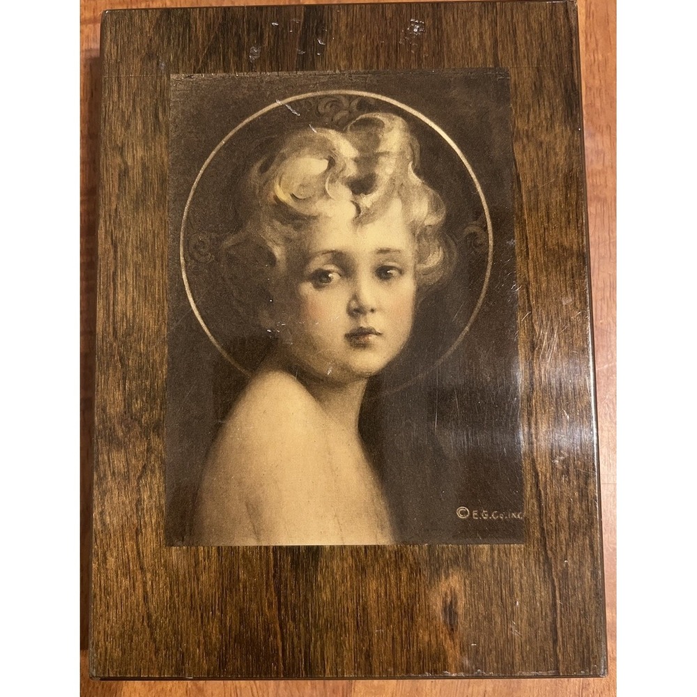 Antique light of the world print Edward gross company Pyraglass 5"x7"
